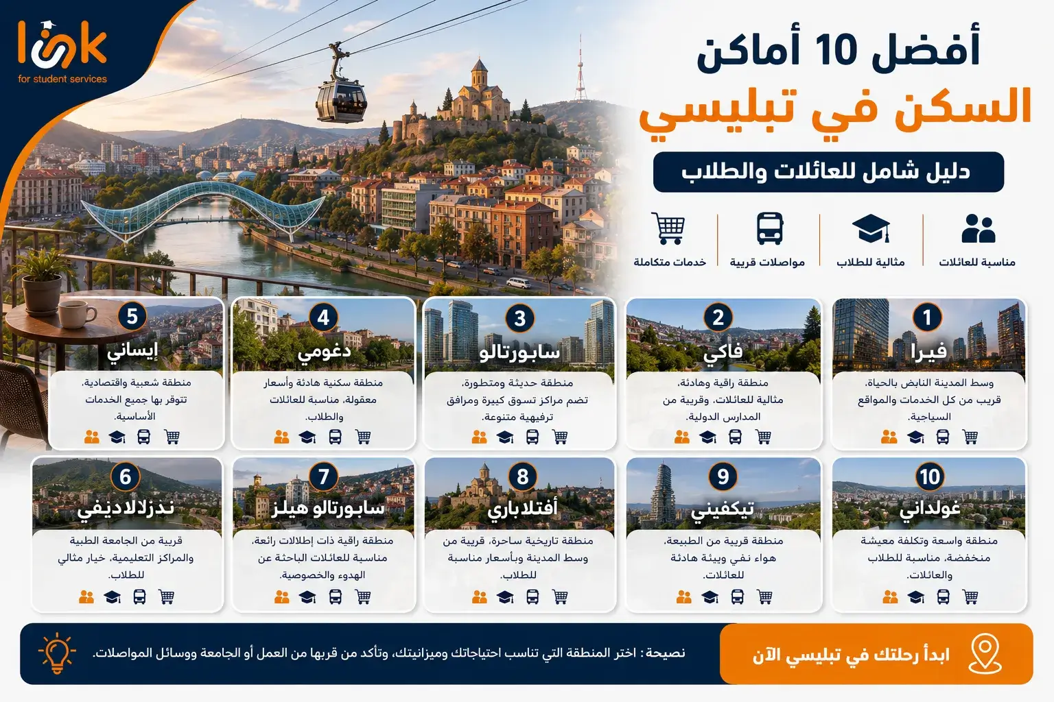 افضل اماكن السكن في تبليسي